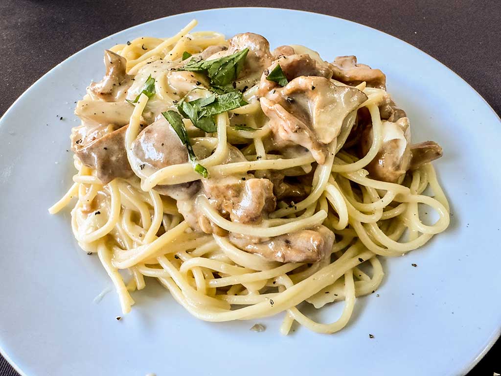 WALKMÜHLEN RESTAURANT: Spaghetti mit Sommer-Pfifferlingen
