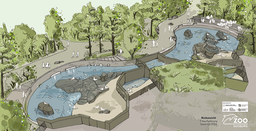 Rückansicht Anlage Seelöwen